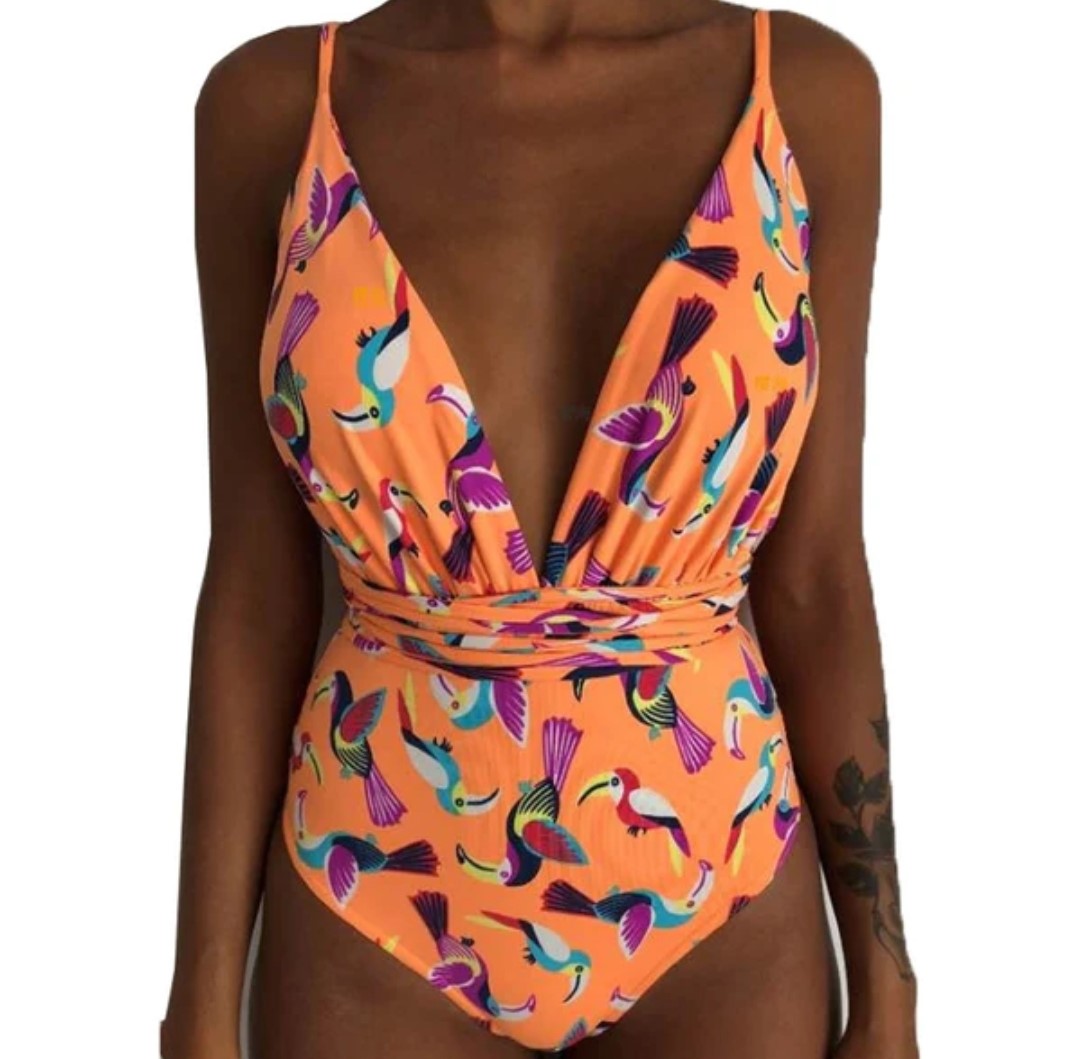 Deep-V-Tie-Up-Multiple-Wearing-Way-One-Piece-Swimsuit-front-view